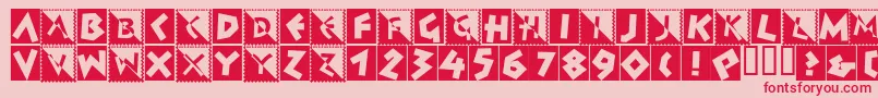 SpontanInitials Font – Red Fonts on Pink Background