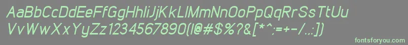 Fonte LintelMediumitalic – fontes verdes em um fundo cinza