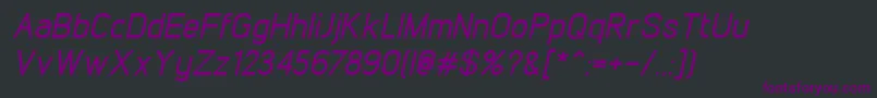 Шрифт LintelMediumitalic – фиолетовые шрифты на чёрном фоне