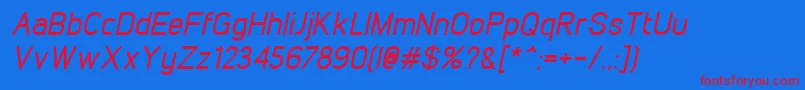 LintelMediumitalic Font – Red Fonts on Blue Background