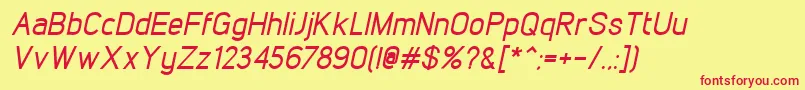 LintelMediumitalic Font – Red Fonts on Yellow Background