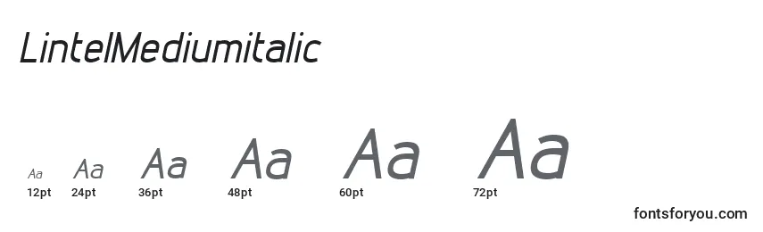 Размеры шрифта LintelMediumitalic