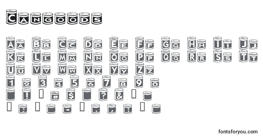Cangoods-fontti – aakkoset, numerot, erikoismerkit