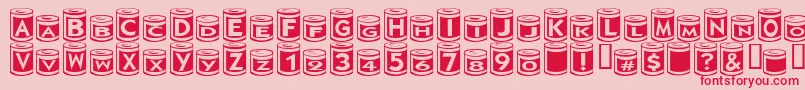 Cangoods Font – Red Fonts on Pink Background