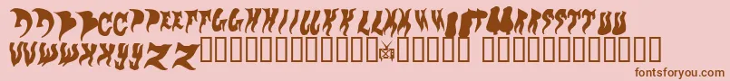 Evol Font – Brown Fonts on Pink Background