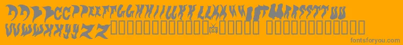Evol Font – Gray Fonts on Orange Background
