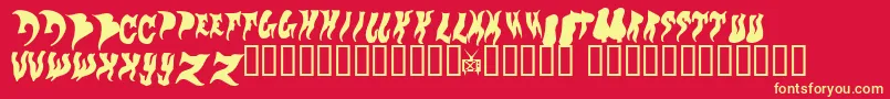 Шрифт Evol – жёлтые шрифты на красном фоне