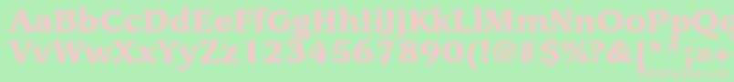 LeawoodstdBlack Font – Pink Fonts on Green Background