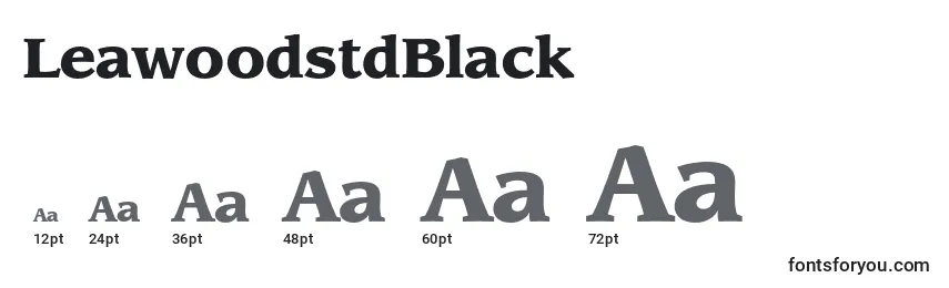 LeawoodstdBlack Font Sizes