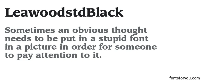 Review of the LeawoodstdBlack Font