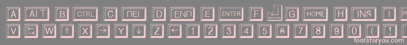 KeycapsRegular Font – Pink Fonts on Gray Background