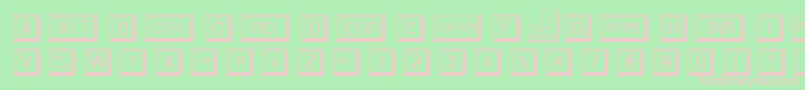 KeycapsRegular Font – Pink Fonts on Green Background