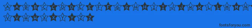 Шрифт EstrelladoTfb – чёрные шрифты на синем фоне