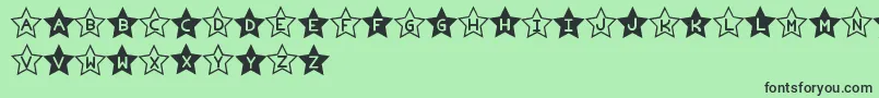 EstrelladoTfb Font – Black Fonts on Green Background