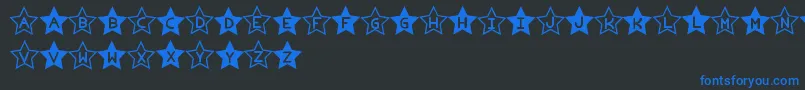 EstrelladoTfb Font – Blue Fonts on Black Background