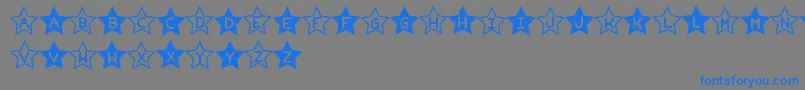 EstrelladoTfb Font – Blue Fonts on Gray Background