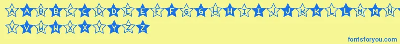 EstrelladoTfb Font – Blue Fonts on Yellow Background