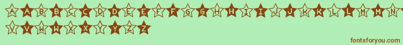 EstrelladoTfb Font – Brown Fonts on Green Background