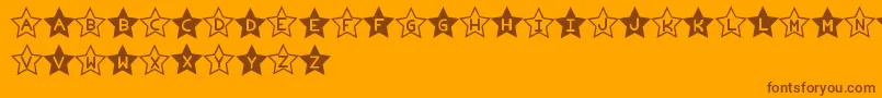 EstrelladoTfb Font – Brown Fonts on Orange Background