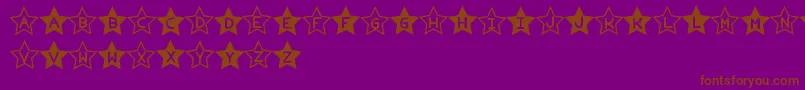 EstrelladoTfb Font – Brown Fonts on Purple Background