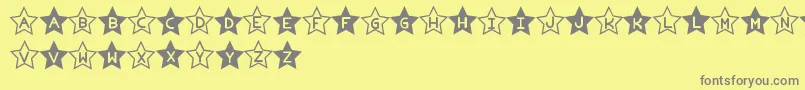 fuente EstrelladoTfb – Fuentes Grises Sobre Fondo Amarillo