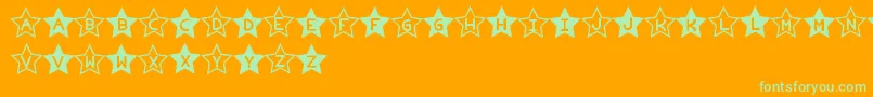 EstrelladoTfb Font – Green Fonts on Orange Background