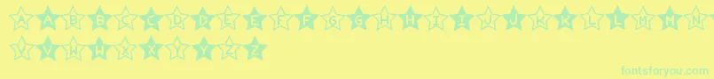 EstrelladoTfb Font – Green Fonts on Yellow Background