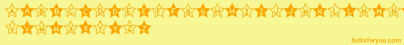 EstrelladoTfb Font – Orange Fonts on Yellow Background