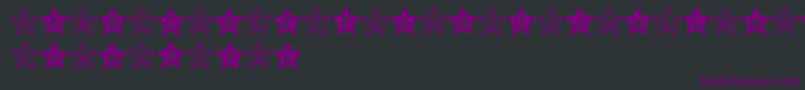 フォントEstrelladoTfb – 黒い背景に紫のフォント