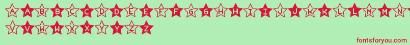 EstrelladoTfb Font – Red Fonts on Green Background