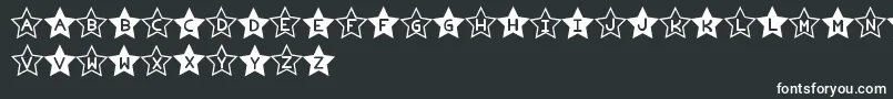 Шрифт EstrelladoTfb – белые шрифты на чёрном фоне