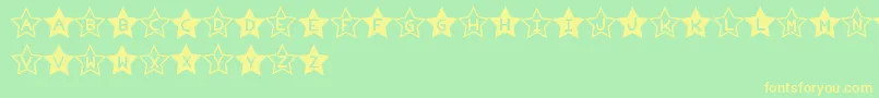 EstrelladoTfb Font – Yellow Fonts on Green Background