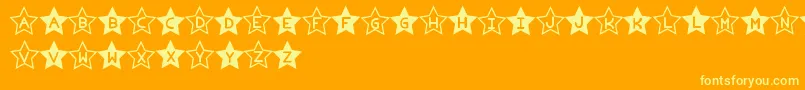 EstrelladoTfb Font – Yellow Fonts on Orange Background