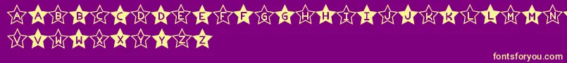 EstrelladoTfb Font – Yellow Fonts on Purple Background