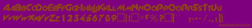 Шрифт RossalynRegular – коричневые шрифты на фиолетовом фоне