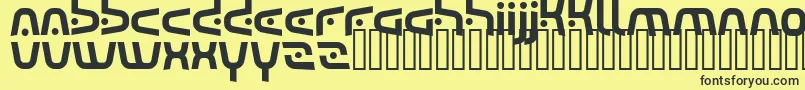 Airswing-fontti – mustat fontit keltaisella taustalla