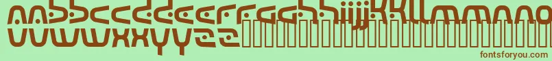 Airswing-fontti – ruskeat fontit vihreällä taustalla