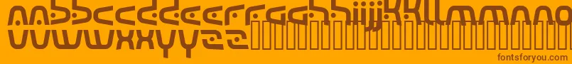 Шрифт Airswing – коричневые шрифты на оранжевом фоне