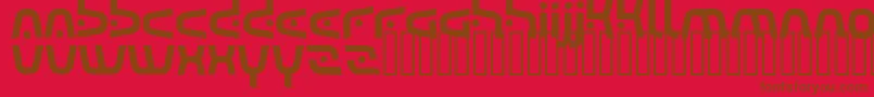 Airswing-Schriftart – Braune Schriften auf rotem Hintergrund