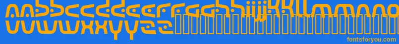 Airswing-fontti – oranssit fontit sinisellä taustalla