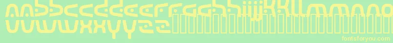 Шрифт Airswing – жёлтые шрифты на зелёном фоне