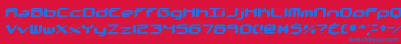 KinkaidBrk Font – Blue Fonts on Red Background