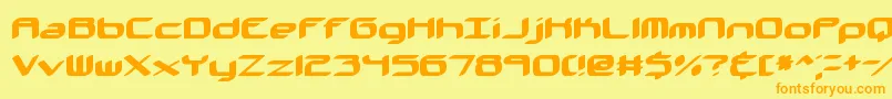 KinkaidBrk Font – Orange Fonts on Yellow Background