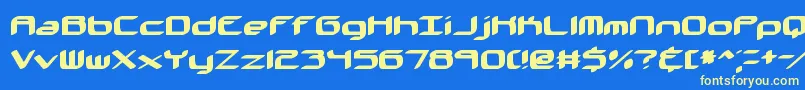 KinkaidBrk Font – Yellow Fonts on Blue Background