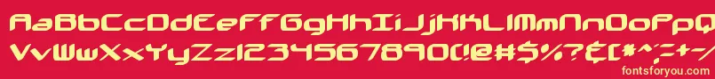 KinkaidBrk Font – Yellow Fonts on Red Background