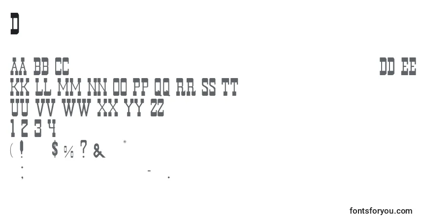 Czcionka DurangoNormal – alfabet, cyfry, specjalne znaki
