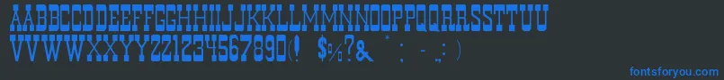 DurangoNormal Font – Blue Fonts on Black Background