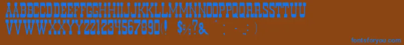 Шрифт DurangoNormal – синие шрифты на коричневом фоне
