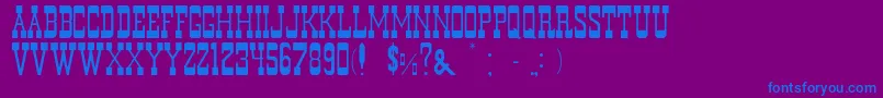 Шрифт DurangoNormal – синие шрифты на фиолетовом фоне