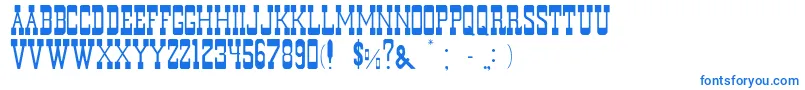 フォントDurangoNormal – 白い背景に青い文字